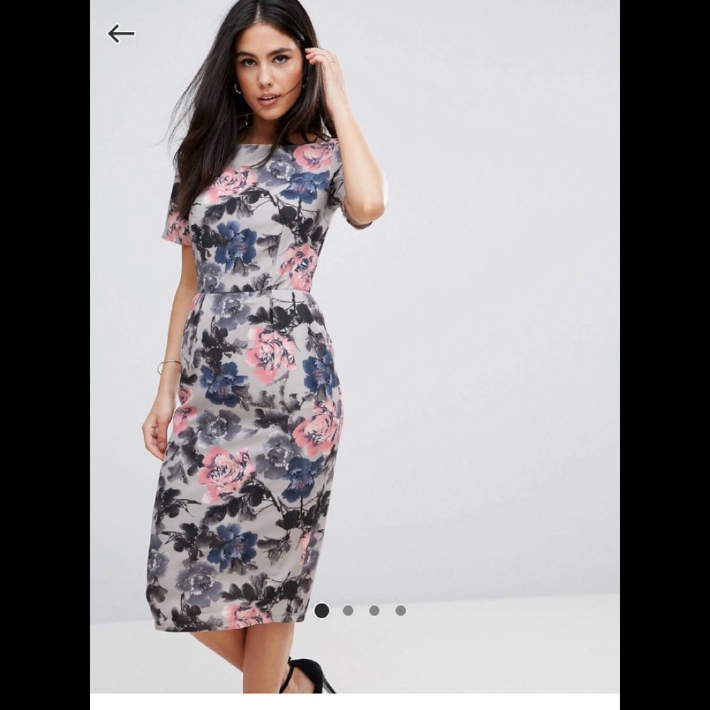 ASOS flower print dress with pockets